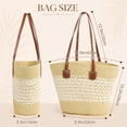thumbnail image 2 of DAKIMOE Straw Beach Bag For Women Summer Boho Tote Bag Handbags Large Shoulder Purses Woven for Vacation, 2 of 7