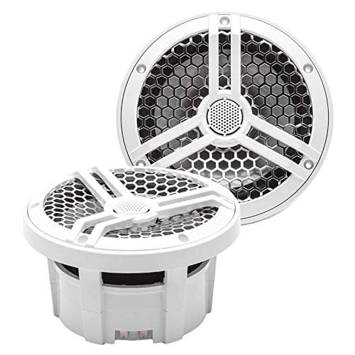Skar Audio SK65M Haut-Parleurs Coaxiaux 2 Voies Marine 6.5 Pouces 320 Watts, Paire (Blanc)