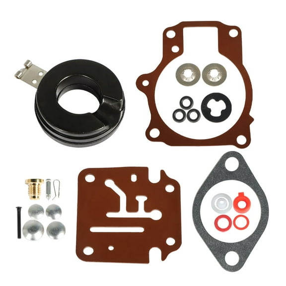 Genrics Carburetor Rebuild Kit with Float Replacement for Johnson Evinrude Carburetor 396701 20/25/28/30/40/45/48/50/60/70HP