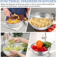 thumbnail image 4 of YUOFD Stainless Steel Colander Set of 3(1-3-5quart), Mesh Colanders & Food Strainer, Metal Strainers and Colanders With Handles For Kitchen/Draining Pasta/Rinsing Vegetables Fruits, 4 of 8