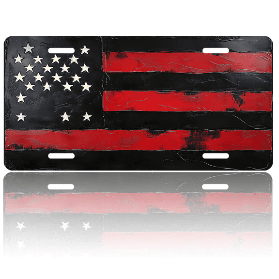 1 Pcs 2D Flat License Plate Covers & Frames, Alternative For Decorative Front, Waterproof For Decoration Aluminum License Plate Covers & Frames Cover For Men Women, 12" X 6"