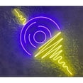 thumbnail image 3 of Handmadetneonsign Record Disc Wall Art, Music Sound Wave Wall Decor, Music Studio Studio Wall Decor, 3 of 5