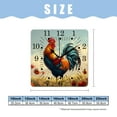 thumbnail image 2 of 14 Inch Wall Clock Battery Operated Square Clock for Office, Kitchen, Outdoor, Living Room,Lovely Rooster Butterfly Flower Stunning, 2 of 4