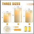 YIWER Flameless Candles LED Lights Pack of 3 Battery Candles Pillar