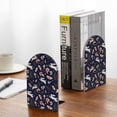 thumbnail image 5 of Lsque Retro Rabbit Flower Printed Wood Bookends,Non-Skid Bookend for Shelves,Heavy Duty Support Bookends,Non-Slip Foam Pads for Office, Home, and Library,1 Pair, 5 of 8