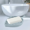 thumbnail image 2 of Fmbmuo Leaf Shaped Soap Box - Decorative Bathroom Soap Dish with Drainage (6.8x3.9x0.7in) - Lovely Nature-Inspired Soap Box for Countertops, Kitchen, 2 of 4