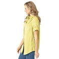 thumbnail image 3 of Woman Within Plus Size Petite Short-Sleeve Button Down Seersucker Shirt, 3 of 6