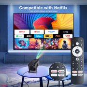 ZDSSY HY320 WiFi and Bluetooth Native 1080 FHD Support 4K LED Smart Projector, Black, 1 Count