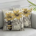 thumbnail image 3 of Set of 2, bee flowers Home Decor, Double-Sided Print Machine Washable Home Furnishing, 3 of 8