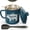 Blue, variant on Mini Bacon Grease Container With Strainer - 15OZ Enamel Grease Saver, Farmhouse Bacon Grease Keeper For Kitchen Fat Storage, Dishwasher Safe-Black
