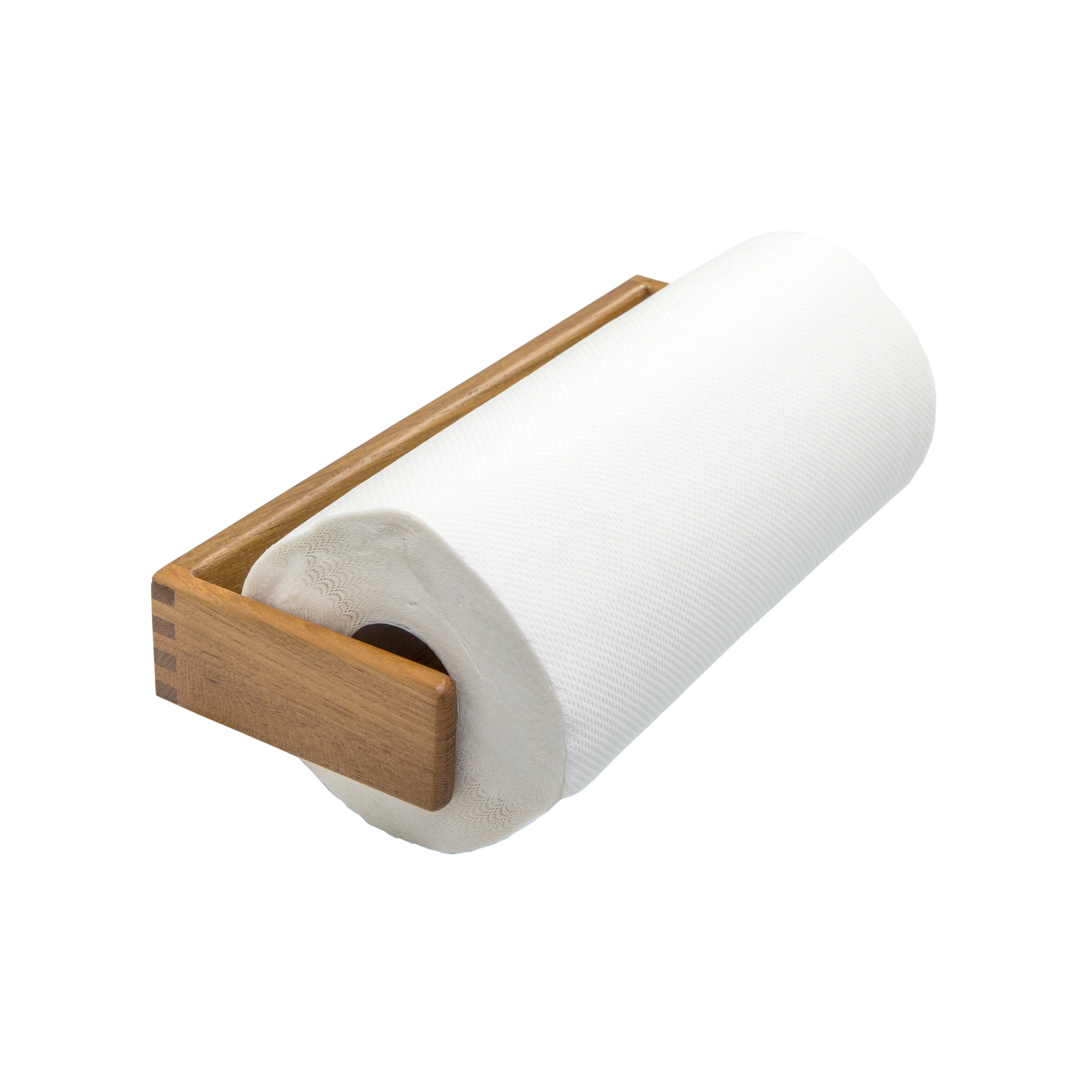 12" Teak Brown Wall-Mount Paper Towel Holder