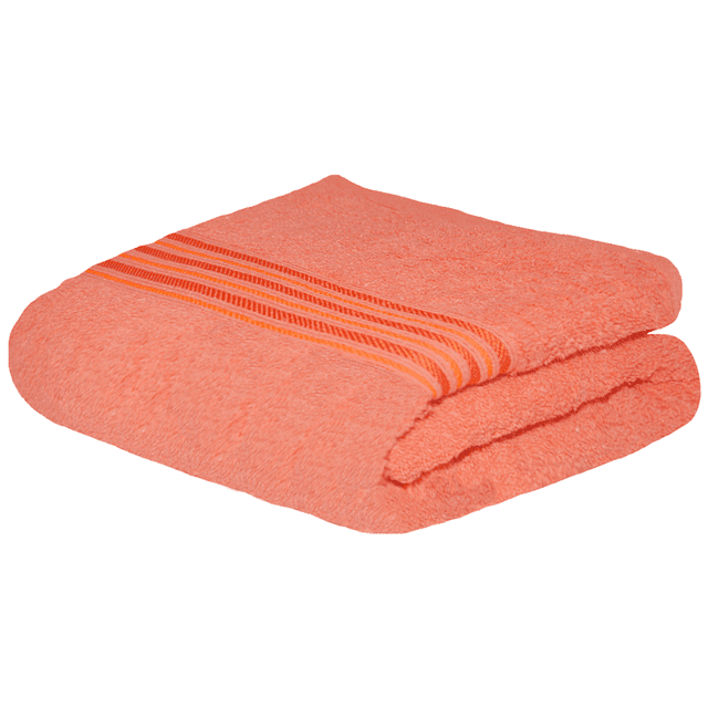 Toalla Baño Completo colores varios, 150x80cm - 620gr Suave Y Absorbente- Cenefa Bordada - NARANJA 6