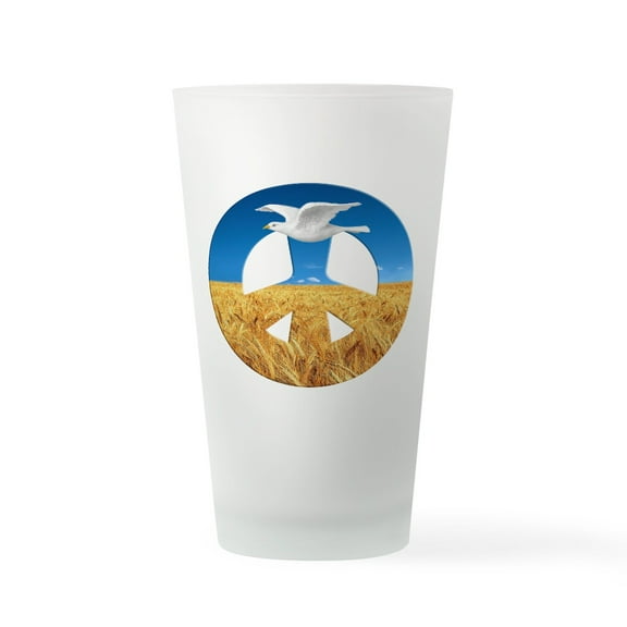 CafePress - Peace In Ukraine - Pint Glass, Drinking Glass, 16 oz. CafePress