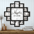 thumbnail image 5 of 20 inch Black Picture Frame Collage Family Memories Photo Wall Clock - 12 Slots, Farmhouse Decor, Sentimental Gift, 5 of 8