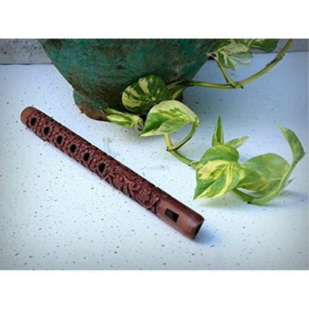 - Wooden Handmade Carving Musical Flute Musical Instrument, Musical Instruments for Professional Use, Wooden Traditional Flute - 13 Inch