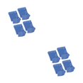 thumbnail image 1 of Inteprter 4x y resistente a impactos 4x pies de escalera de rendimiento de carga pesada duraderos y herramienta requerida conveniente azul Azul 2Conjunto, 1 of 1
