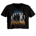 thumbnail image 1 of Def Leppard Def Leppard Blue Fade Background Black Women's Festival Cali Crop T-Shirt, 1 of 2