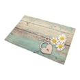 thumbnail image 3 of CADecor daisies, lock-heart and key on old boards Non-Slip Bath Rug Bath Mat Rug Doormat 30x18 inches, 3 of 3