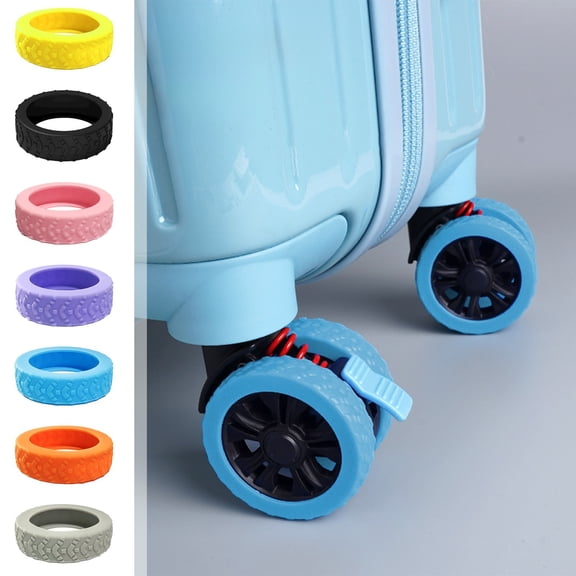 Hyknon 8PCS Luggage Wheel Covers Silicone Suitcase Wheel Protector Covers Wear-Resistant & Anti-Noise, Fit 2-2.7" Spinner Wheels for Travel Office