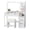 White, variant on Tcbosik Modern Vanity Desk with Lighted Mirror and Charging Station, Makeup Table with Cushioned Stool, Dressing Table with Open Shelves and 5 Storage Drawers, White