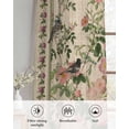 thumbnail image 6 of Beige Spring Floral Sheer Curtains 39 Inch Length 2 Panels Set for Living Room/Bedroom, Elegant Pastoral Flowers Birds Watercolor Kitchen Curtains Grommet Curtains Window Treatments 27.5"x39"x2, 6 of 7