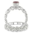thumbnail image 3 of 1.25 Carat Morganite & Diamond Infinity Antique Bridal setround cut diamond on 10k White Gold, 3 of 3