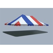 Party Tents Direct Weekender Standard Pole Party Tent Top ONLY, Red White and Blue, 20' x 30'