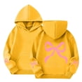 thumbnail image 2 of GiLiling Chandail à Capuchon avec Nœud pour Filles, Chandail en Molleton Graphique Mignon à Imprimé Léopard pour Enfants, Chandail à Capuchon Décontracté, Haut à Manches Longues Col Rond (Jaune, 12-13 Ans), 2 of 8
