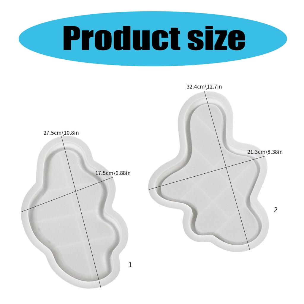 WINDLAND Stylish Resin and Concrete Tray Making with Sturdy Silicone Oval Molds