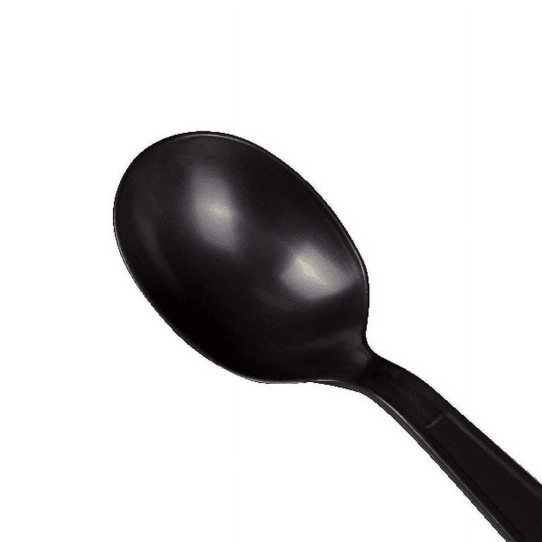 Karat PP Medium Weight Soup Spoons Bulk Box - Black - 1,000 ct
