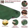 thumbnail image 3 of ELW 5-6 oz 2-2.4mm Nappa Oil Tanned & Waxy Finish Leather Pre-Cuts & Hides  Size: 10"x30" 25.4-45.7 cm  Green Color  Full Grain Genuine Craftsman Grade A/B, Leatherworking, Sheets, 3 of 6