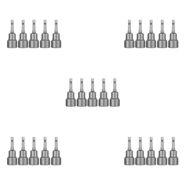 kurtrusly 5 Pieces Universal Steel Nut Driver Home Garage Woodworking Shank Bit Electric Pneumatic Screwdriver Bits Tools 16x65mm 5Set