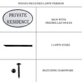 thumbnail image 4 of 8.5" x 13" Standard Oval Private Residence Statement Plaque Sign with Lawn Stake - Green/Gold, 4 of 6