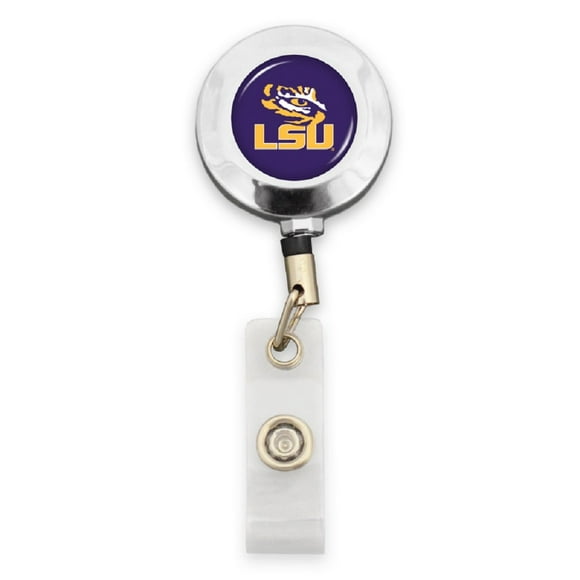 Badge Reel with Alligator Clip (LSU Tigers)