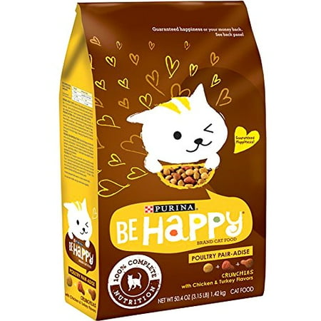 purina be happy cat food poultry pair adise crunchies 50 4 oz