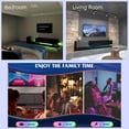 thumbnail image 6 of TV Console Table with Storage Cabinets, RGB LED TV Stand with 31 Modes & Remote Control, Modern Entertainment Center for 75 inch TV, Black, 6 of 9