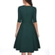 thumbnail image 5 of Vestido De Cuello Redondo Para Mujer, Vestido De Línea A Ajustado Con Dobladillo Fluido De Color Puro Para Vacaciones Para Dama Para Citas Octpeak Verde S, 5 of 6