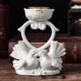 thumbnail image 1 of Estatuilla de paloma Portavelas de mesa Candelabros Candelabros Candelabros de resina Portavelas de té Decoración de velas para bodas, hogar , 11cmx7cmx13cm Colco Porta vela, 1 of 7