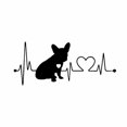 thumbnail image 2 of SPRING PARK French Bulldog Heartbeat Car Bumper Window Sticker Reflective Decorative Decal, 2 of 7