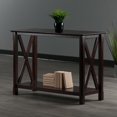 thumbnail image 2 of Winsome Xola X-Panel Console Hall Table, Cappuccino, 2 of 6
