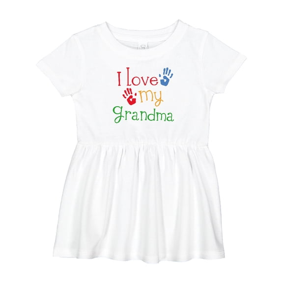 Inktastic I Love My Grandma Girls Baby Dress