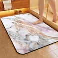 thumbnail image 5 of 1pc Pink and White Marble Texture Bathroom Rug Bathroom Decor and Accessories- Durable,Anti Slip,And Quick Drying,Suitable For Indoor/outdoor Use - Perfect For Bathrooms,Bedrooms,Kitchens, 5 of 9