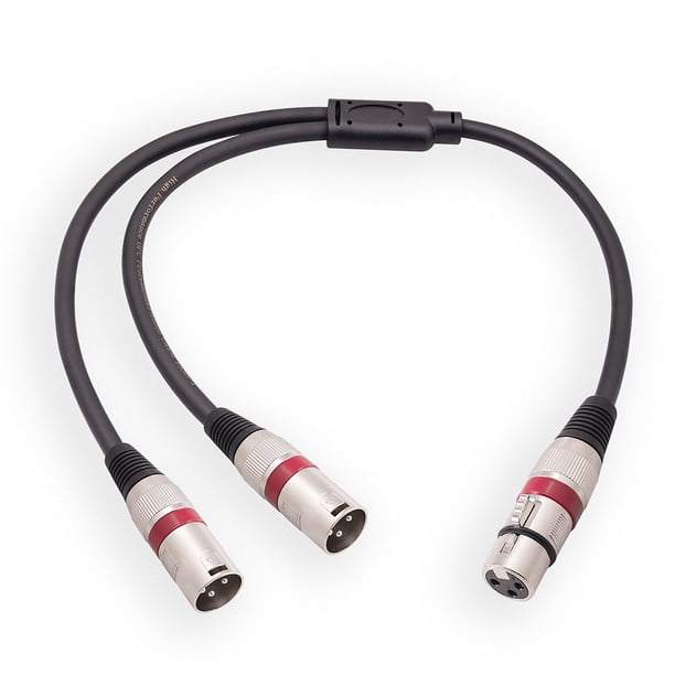 XLR Cable Micrófono Femenino A 50 Cm Ruido () Rojo