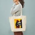 thumbnail image 3 of CafePress - Tuxedo Cat And Piano Tote Bag - Unisex Canvas Tote Bag, Beige, 1-Piece, 3 of 7