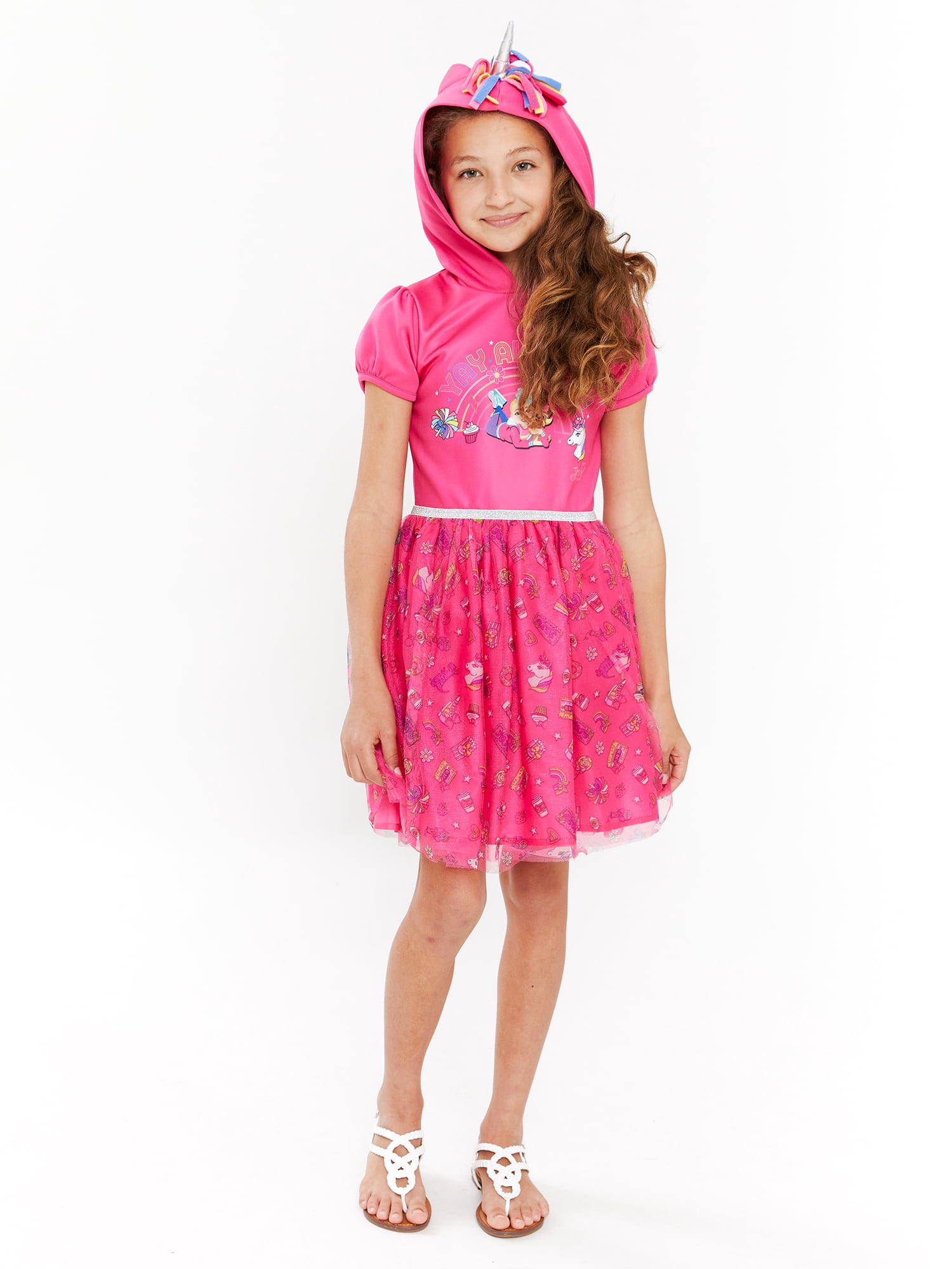 Girls Short Sleeve JoJo Siwa Cosplay Dress, Sizes 4-12