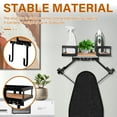 thumbnail image 5 of Tzdxfgl Wall Mount Metal Iron and Ironing Board Holder with Shelf, Black, 5 of 11