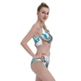 thumbnail image 4 of Daiia Let's go Travel Around the World printed 2 piece Swimsuit Bikinis for Women High Waisted Racerback Bathing Suits Summer Tummy Control Scoop Neck Swimwear-X-Large, 4 of 8
