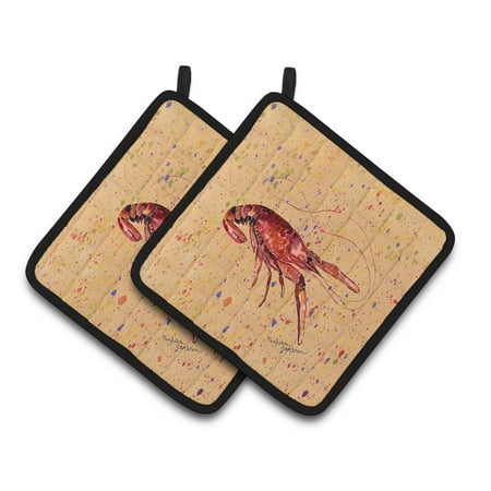 

Carolines Treasures 8468PTHD Crawfish Pair of Pot Holders 7.5HX7.5W multicolor