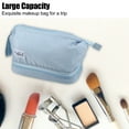 thumbnail image 5 of Unique Bargains Floral Makeup Bag Zipper Flower Cosmetic Pouch Blue, 5 of 7