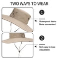 thumbnail image 3 of Sombrero para el sol, sombrero de pescador de ala ancha con protección UV, plegable con correa para la barbilla, 3 of 5